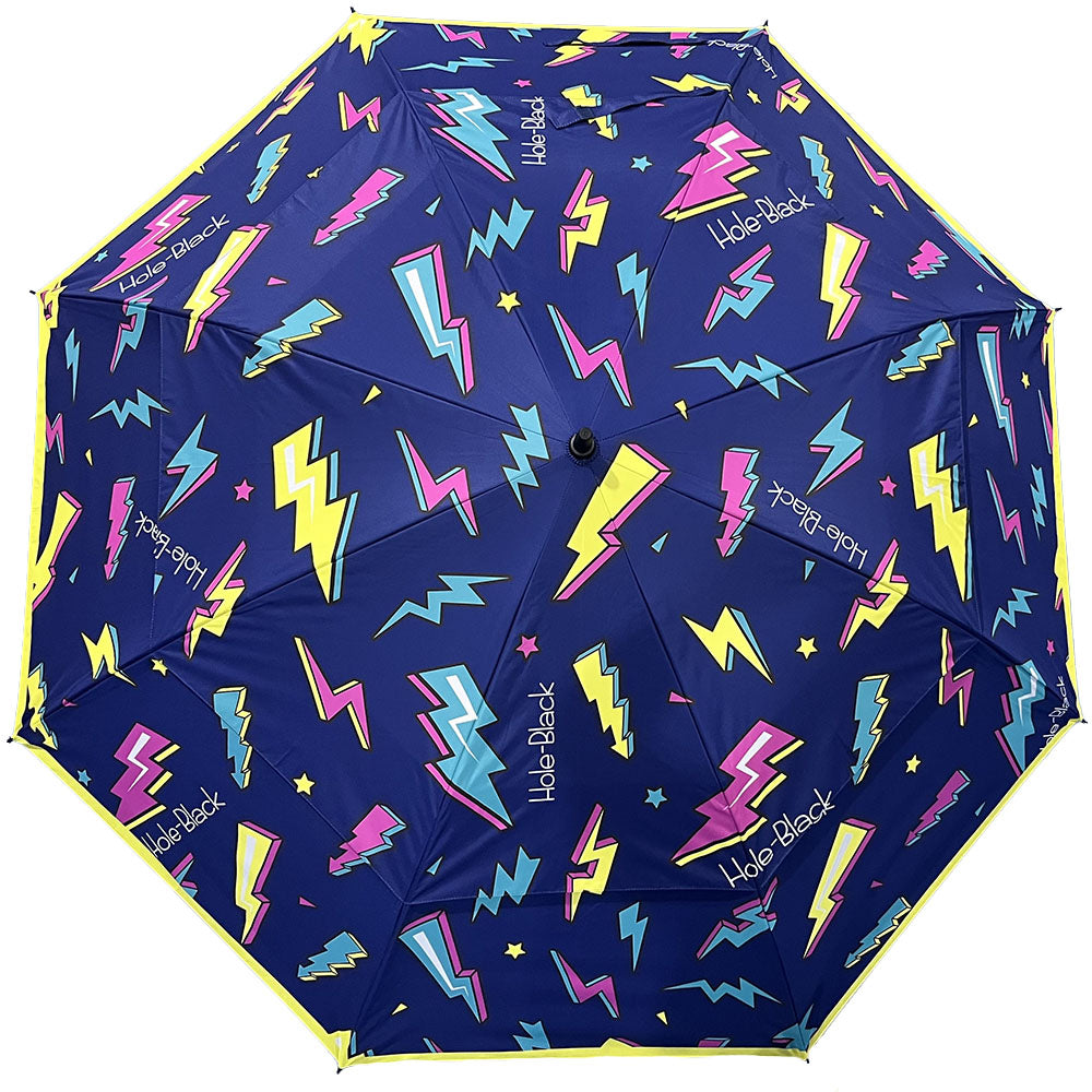 Parapluie de Golf Hole Black Double canopy Anti UV ouvert