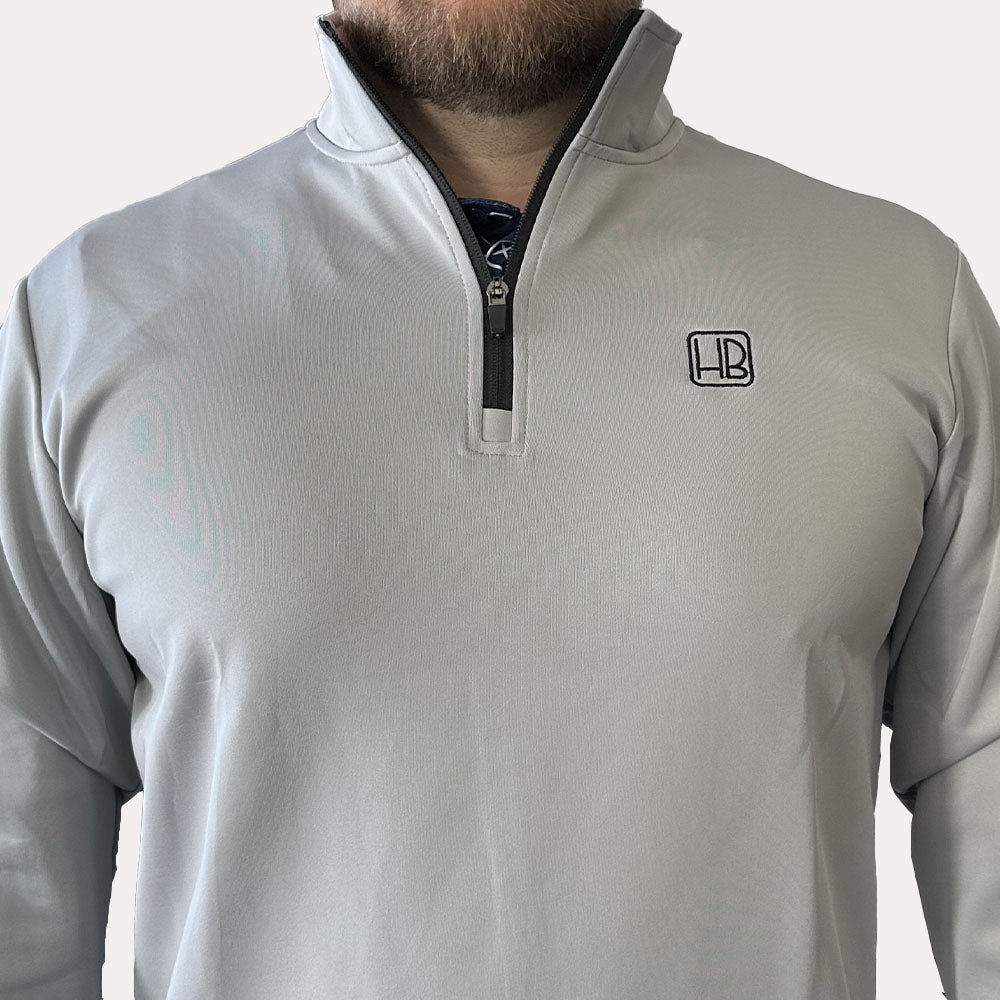 Pull de golf homme Hole Black Gris clair chaud
