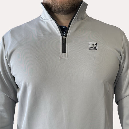 Pull de golf homme Hole Black Gris clair chaud