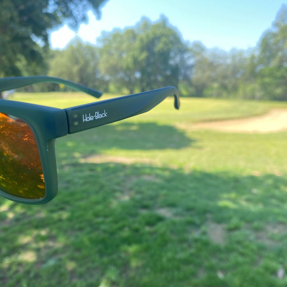 Hole Black Golf Lunettes Polarisées Vert Orange