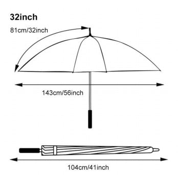 Hole Black Golf Dimensions Parapluie Anti UV 