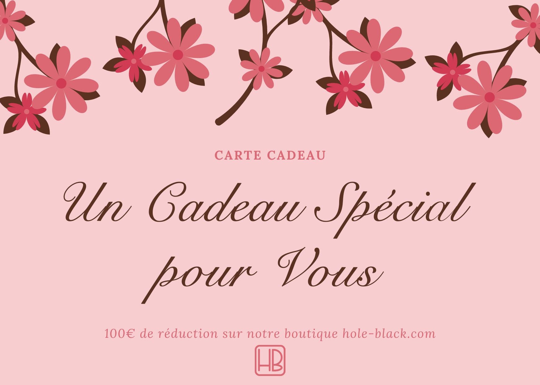 Hole Black Golf Carte Cadeau Rose