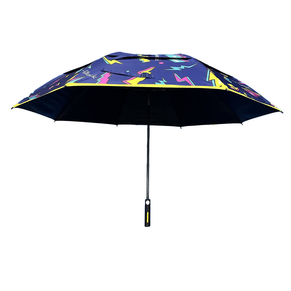Parapluie de golf Hole Black Tour double canopy anti uv bleu 
