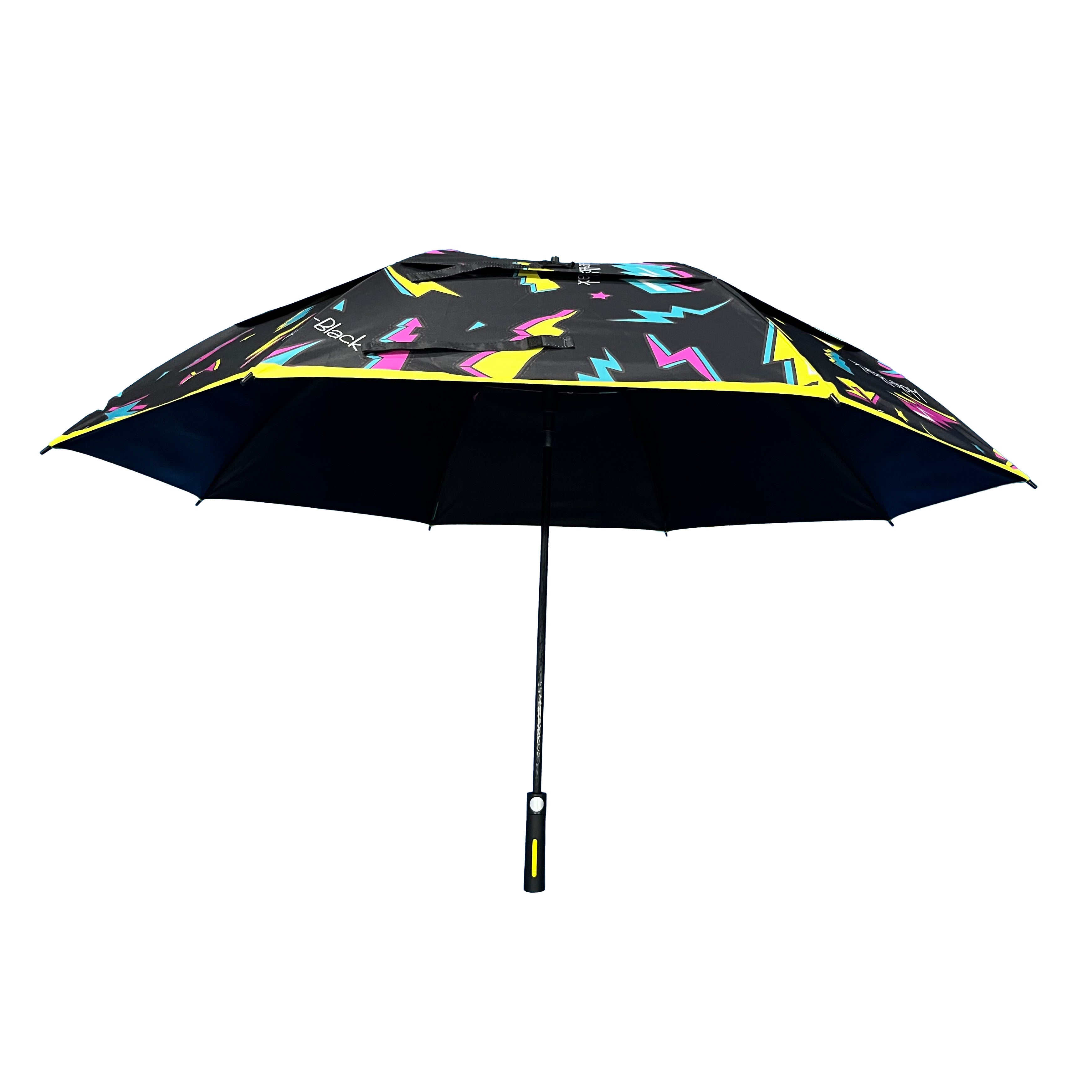 Parapluie de golf hole Black Tour double canopy anti uv 