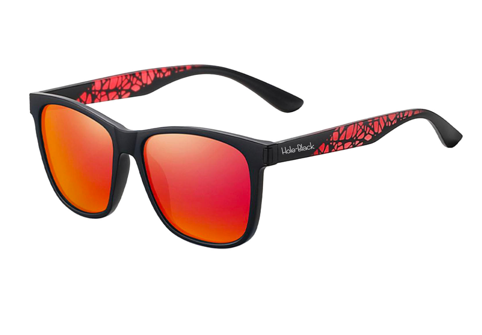 Hole Black Golf Lunettes de soleil Noir Orange