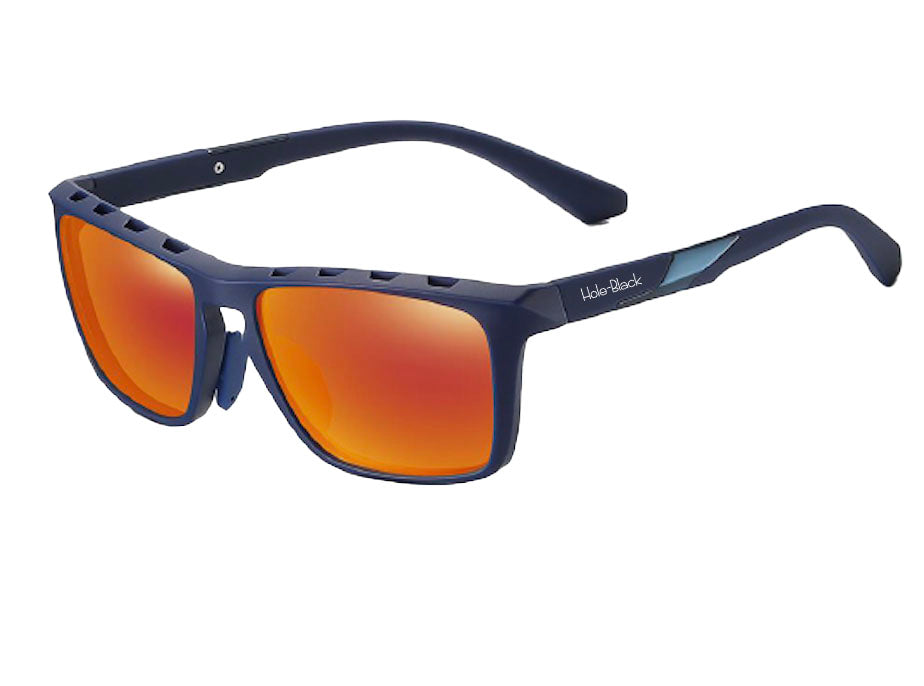 Hole Black Golf Lunettes de soleil Bleu Orange