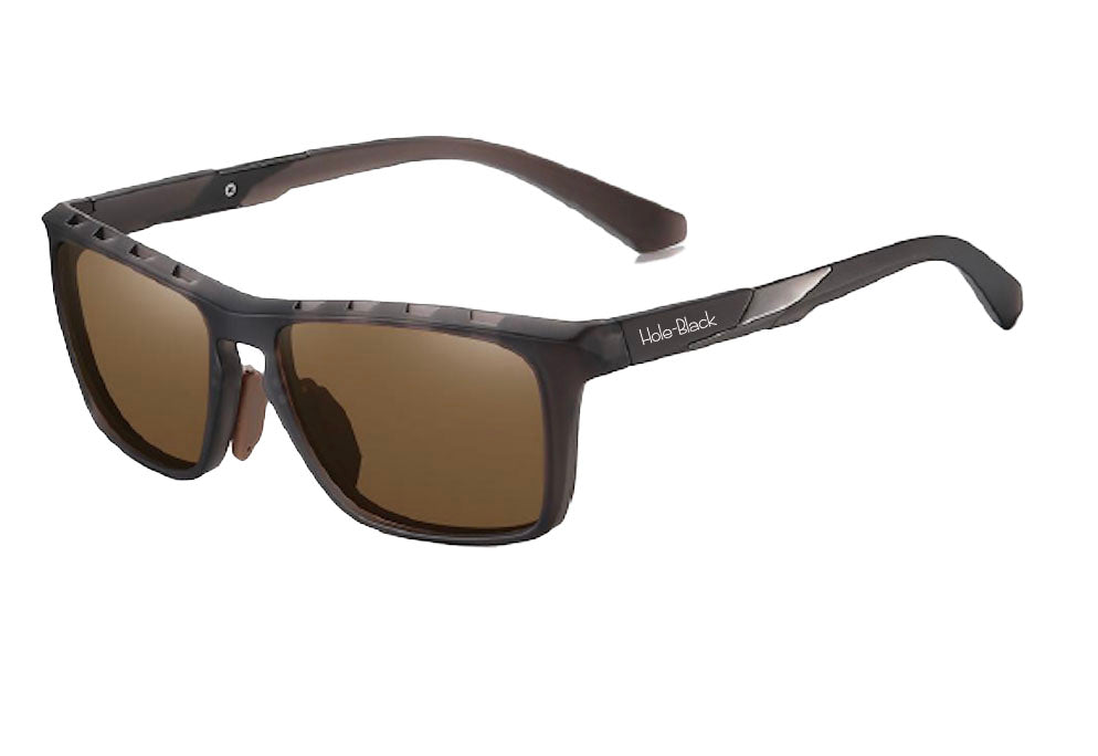 Hole Black Golf Lunettes de soleil Transparent Marron