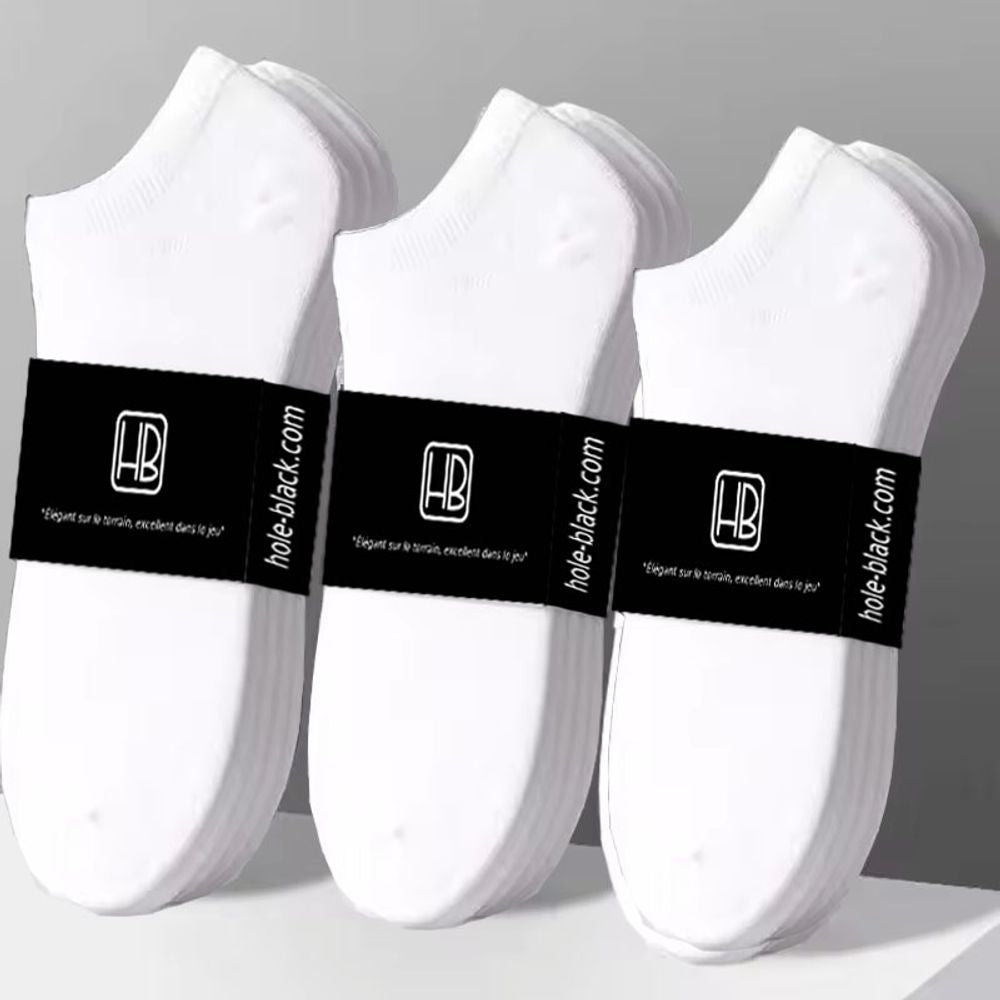 Hole Black Golf Pack de 3 paires de Chaussettes Blanches