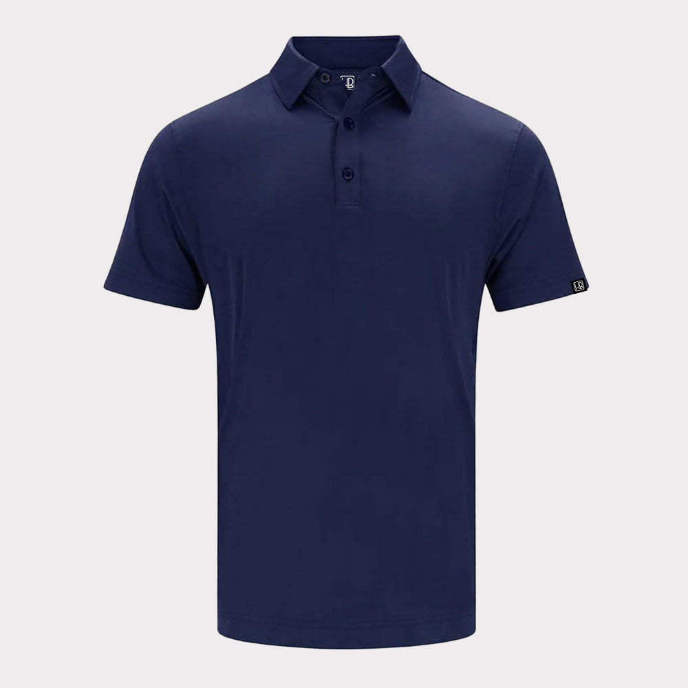 Polo de golf junior hole black Bleu marine pour enfant et homme jouant au golf sur parcours