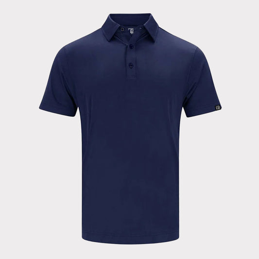 Polo de golf junior hole black Bleu marine pour enfant et homme jouant au golf sur parcours