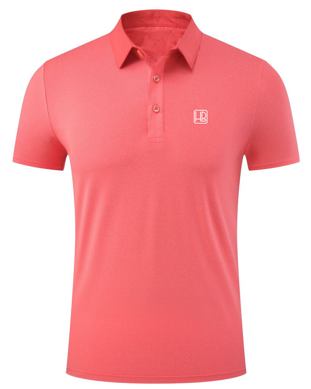 Hole Black Golf Polo Saumon