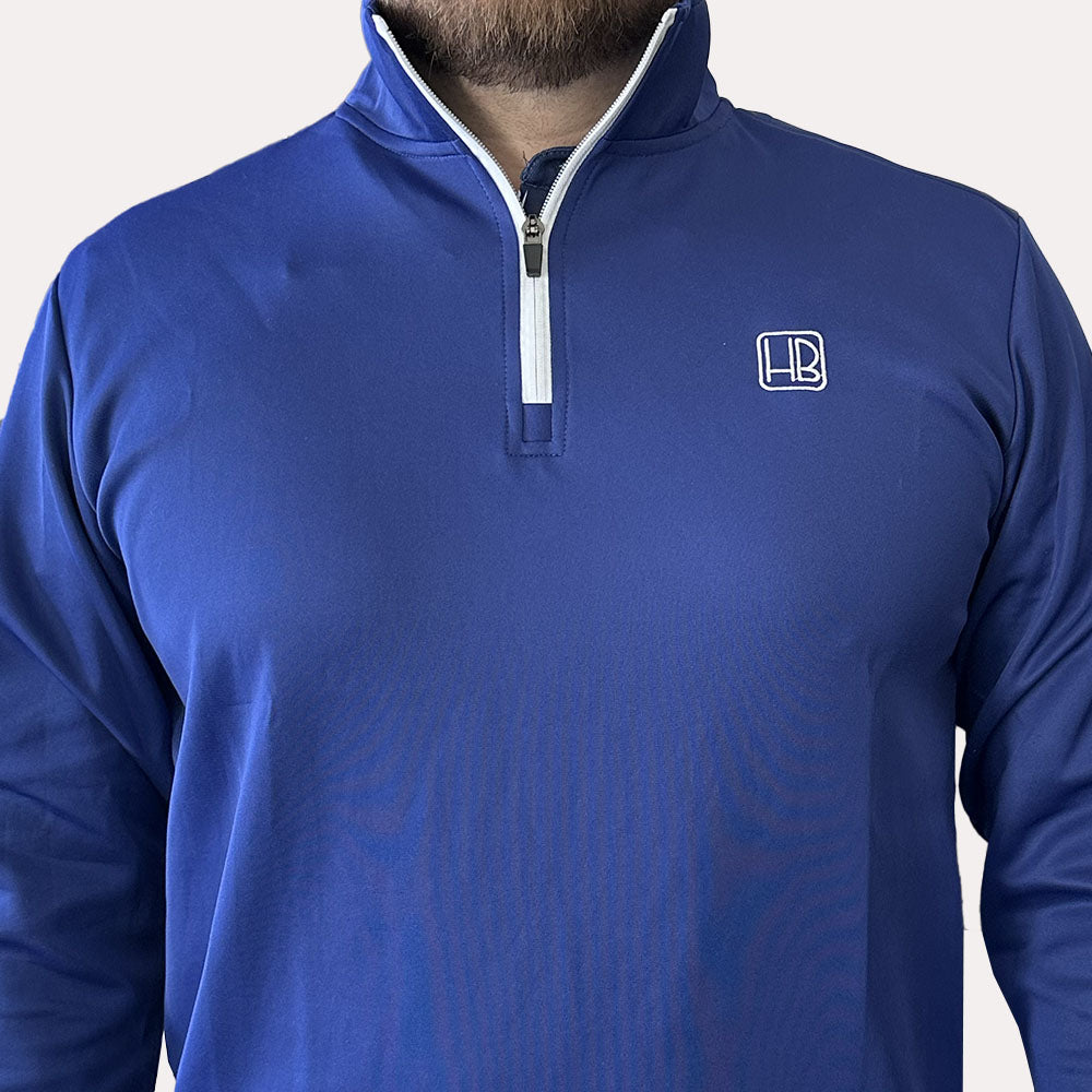 Pull de golf homme Hole Black bleu roi chaud
