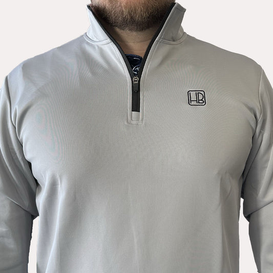 Pull de golf homme Hole Black Gris clair chaud