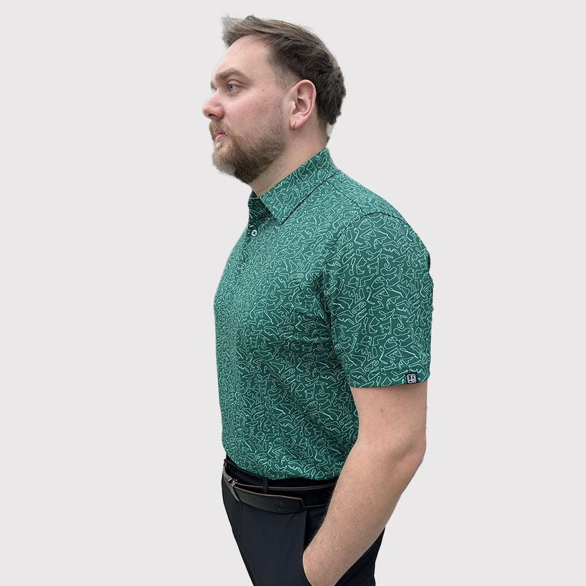 Hole Black polo de golf homme vert