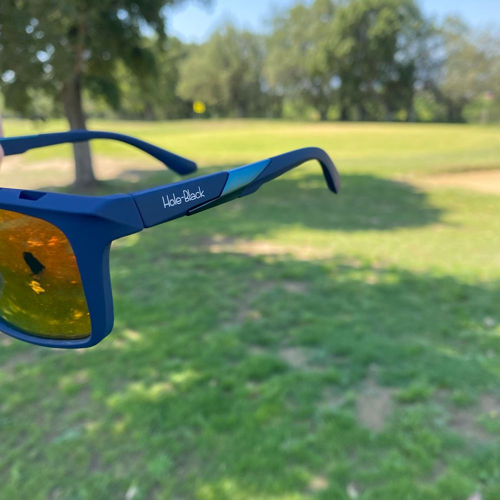 Hole Black Golf Lunettes Polarisées Bleu orange