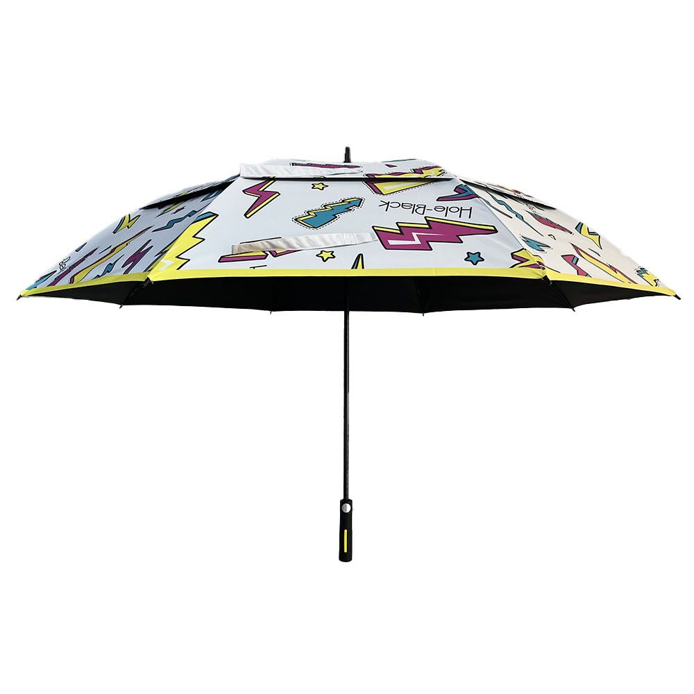 Hole Black Golf Parapluie ouvert anti UV de coté