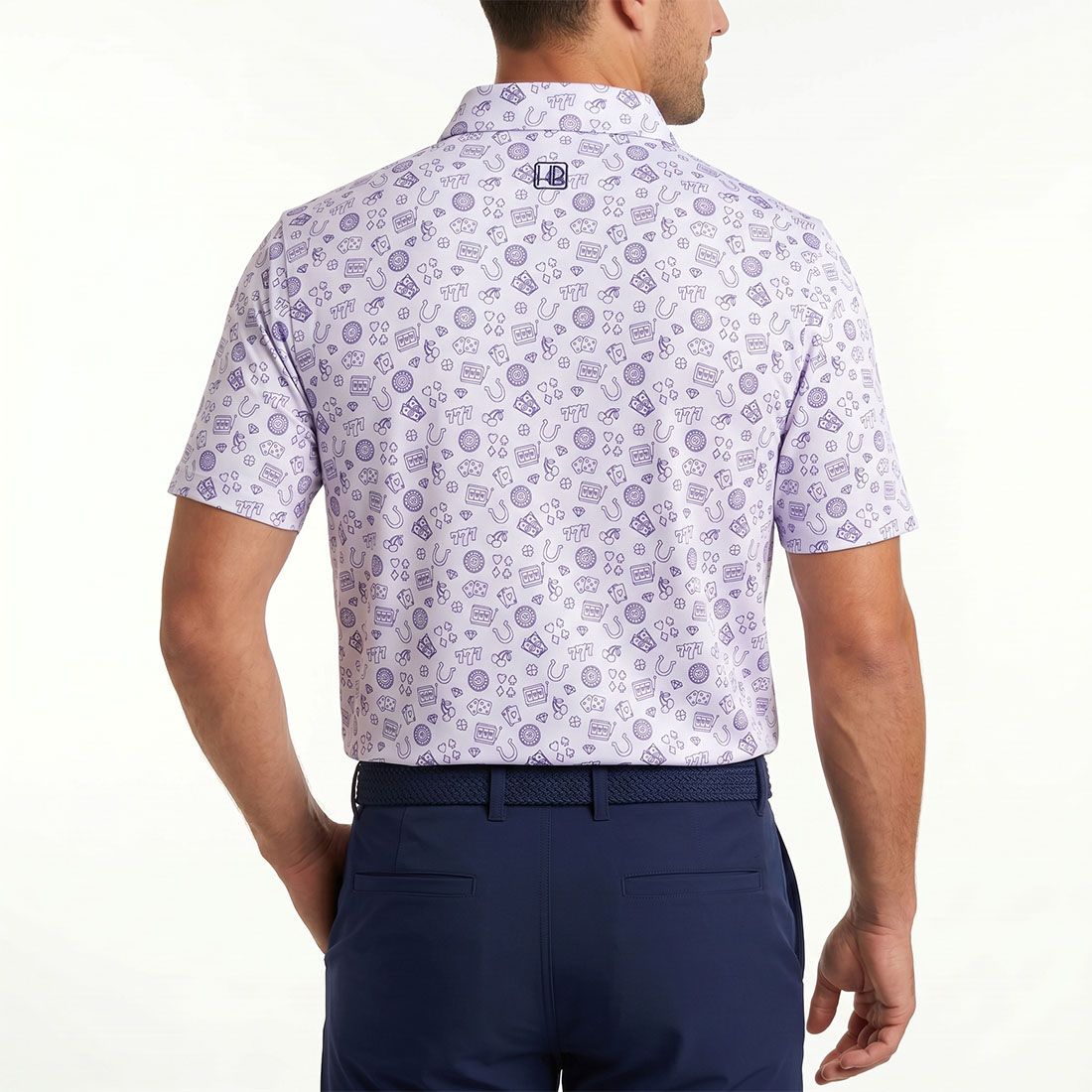 HB Fusion Polo de golf  Homme Casino Blanc