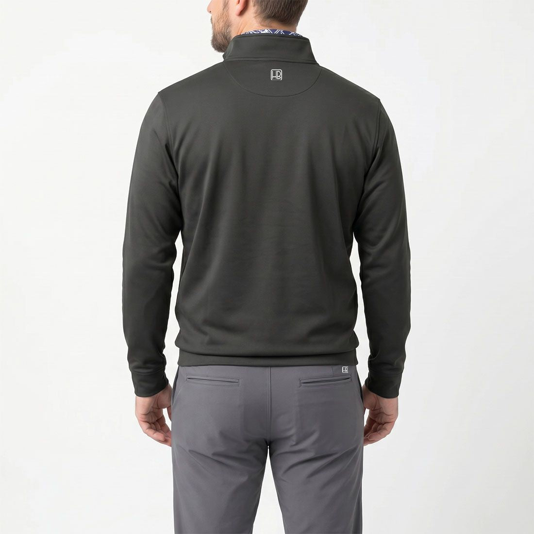 Pull Zip Homme HB Golf - Noir
